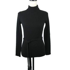 Nina Leonard Turtleneck Sweater Size XS Black